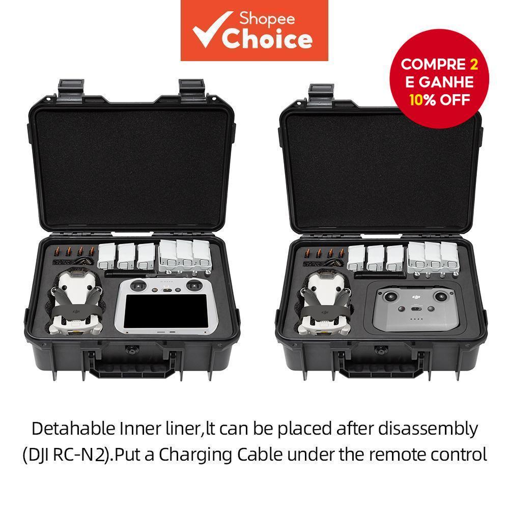 Capa Rígida Para Controle Remoto Dji mini 3/Pro/4 , rc/2-n2 , Armazenamento À Prova De Explosão , Acessórios Telefone De