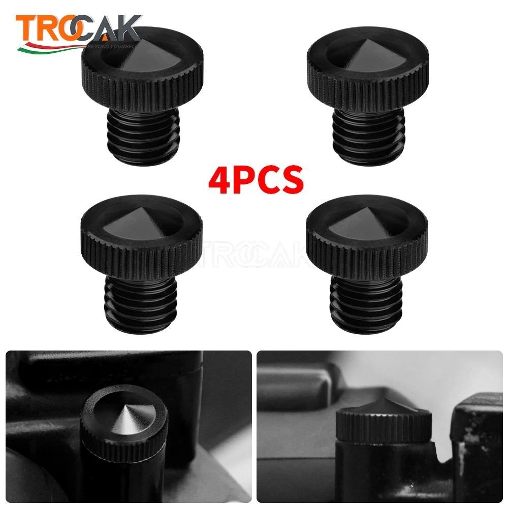 4 Pçs Para Motocicleta Espelho Buraco Bumping Plugues Parafusos Direita Esquerda Rosca Tampas M10x1.25 CNC Universal