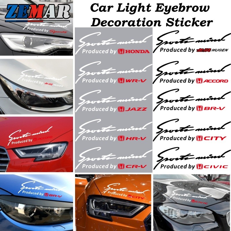 Adesivo De Decoração De Sobrancelha Leve Para Carro Honda Decorativo De Sobrancelhas Farol De Emblema Esportivo Fit City