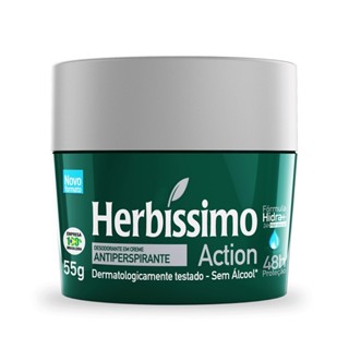 Desodorante Creme Antitranspirante Herbíssimo Action 55G em Oferta na Shopee