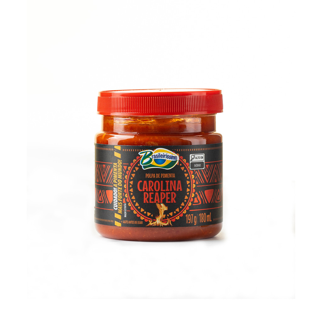 Polpa de Pimenta Carolina Reaper Brasileiríssimo 180ml em Oferta na Shopee