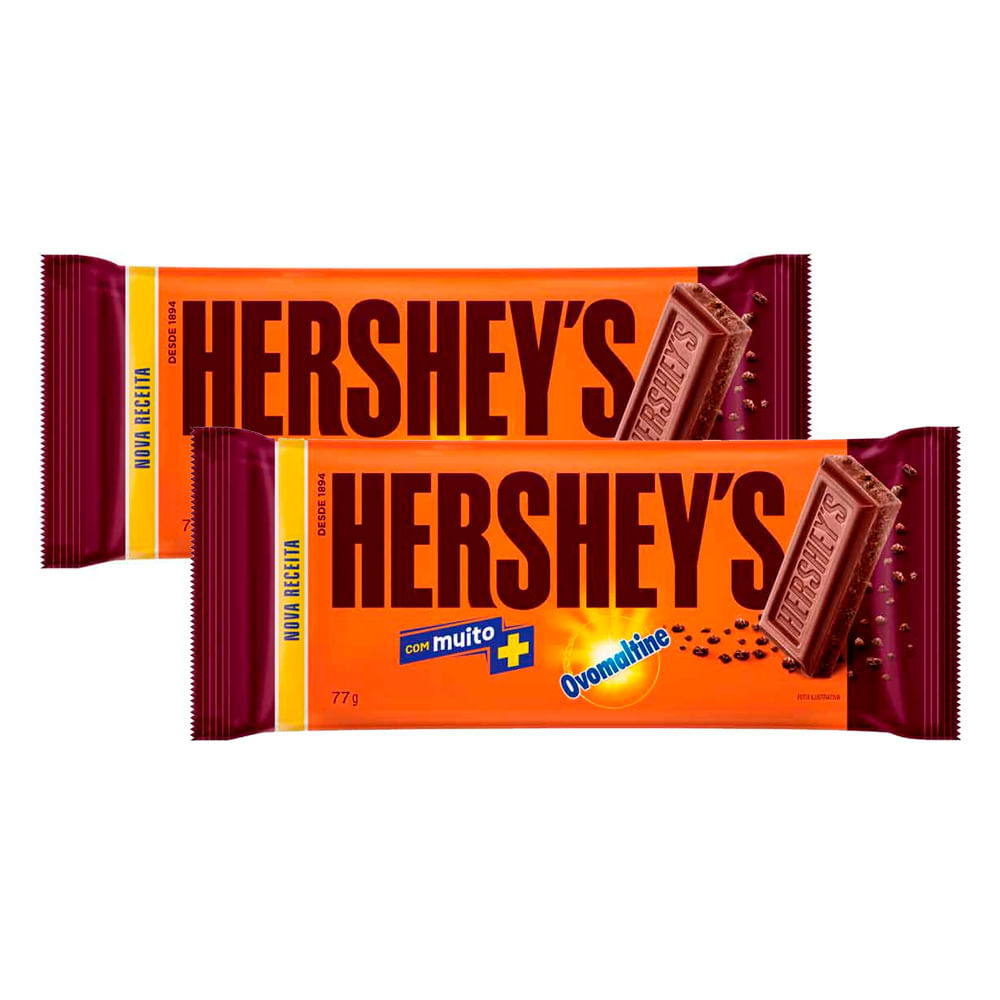 Kit 2 Chocolate Hershey's Ovomaltine 77g