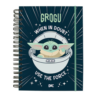 Caderno Smart Colegial 10 Matérias Star Wars Baby Yoda DAC