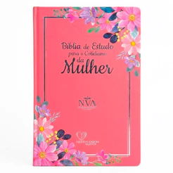 Bíblia de Estudo Para o Cotidiano da Mulher | NVA | Full Collor | Capa Dura Rosa Intenso