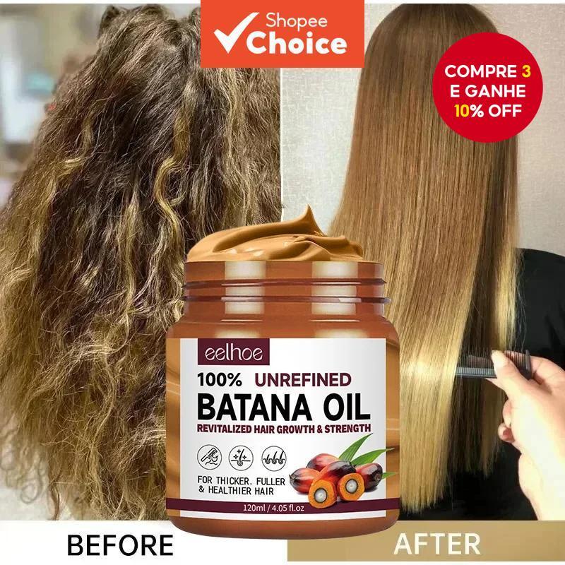 Máscara Capilar Com Óleo De Batana , Tratamento Para Cabelos Secos E Crespos , Reparando Danificados , Melhora Bifurcado em Oferta na Shopee