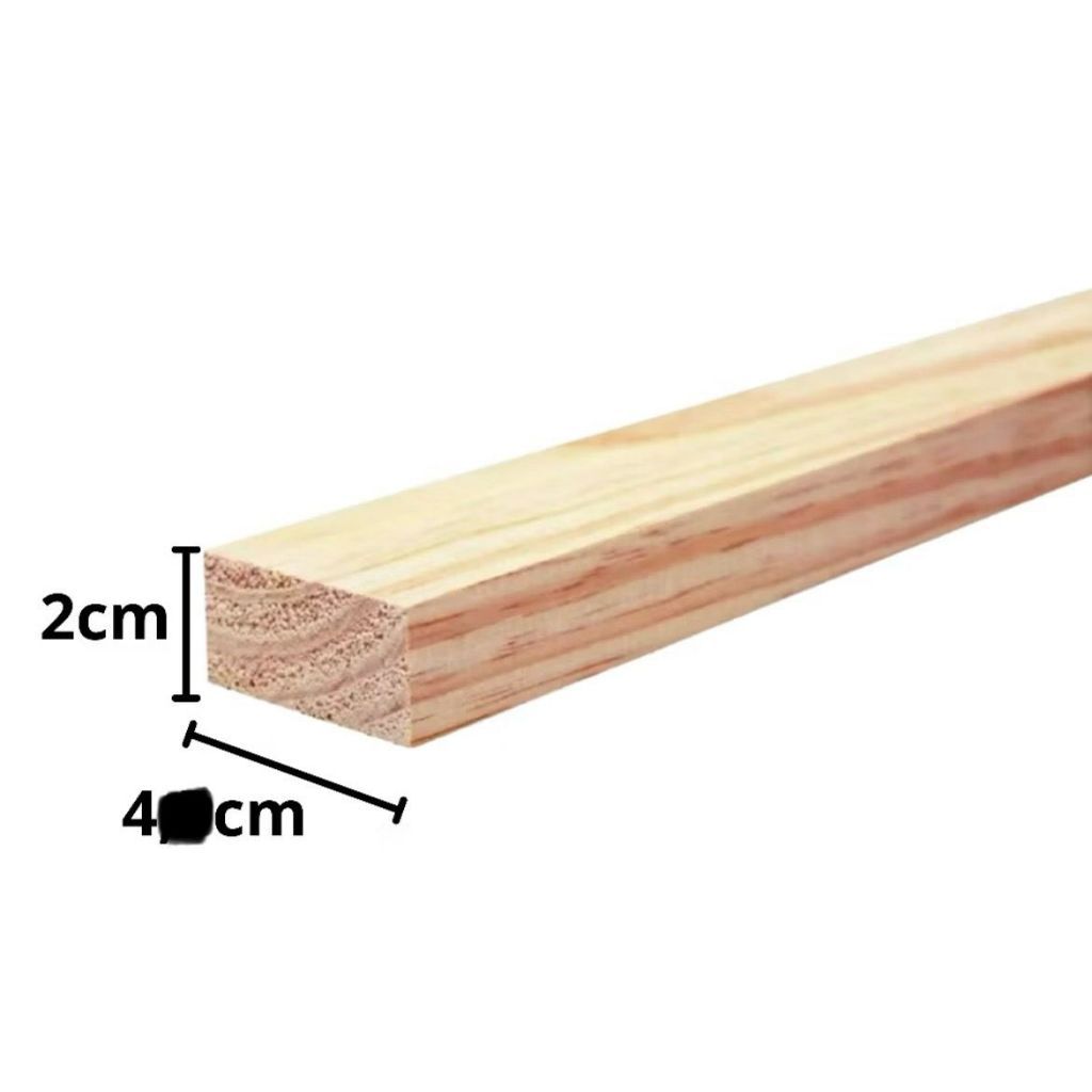 kit 4 Ripas de Madeira Pinus Artesanato 4x2cm - Sarrafo
