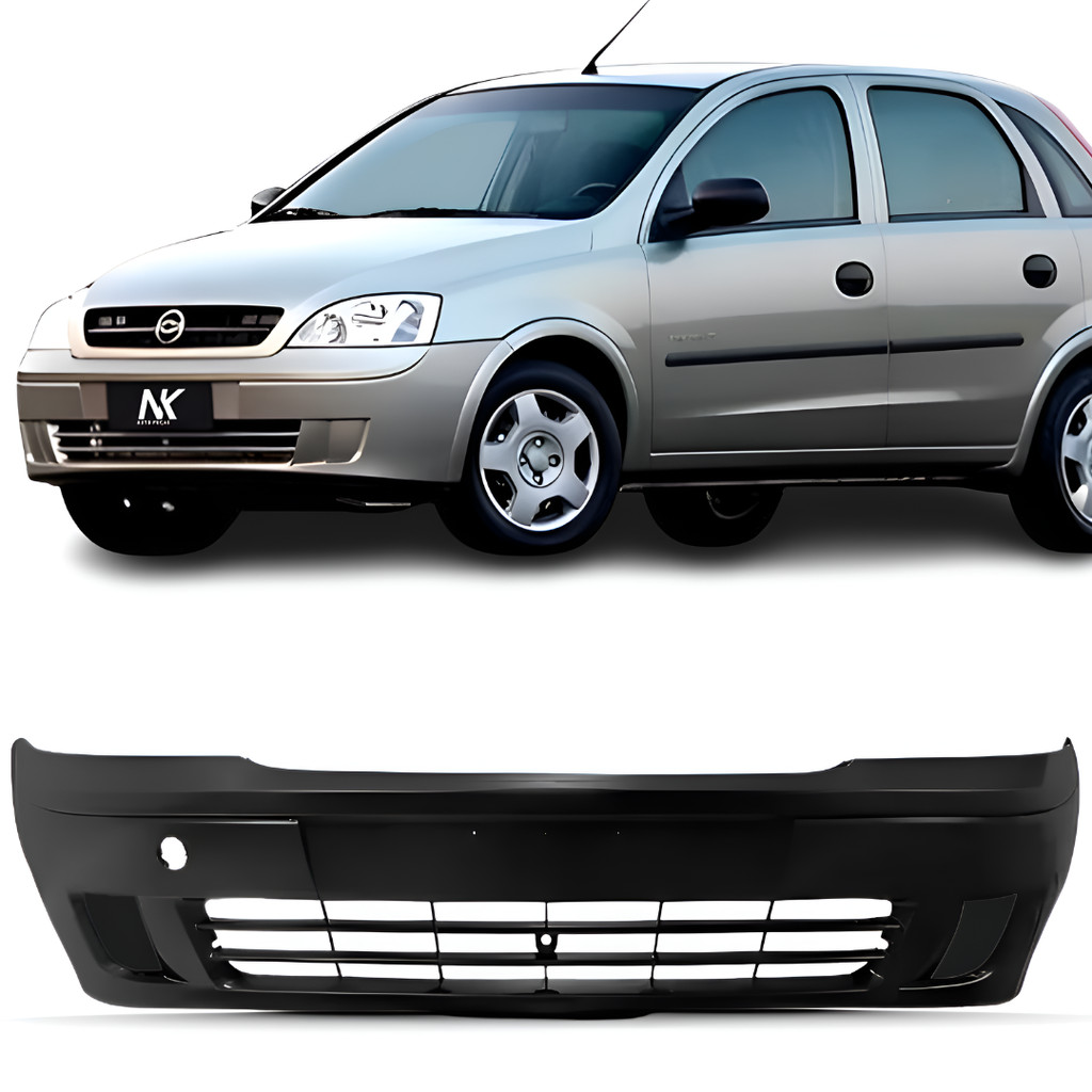 Parachoque Dianteiro Corsa Montana 2002 á 2007 Sem Furo Preto em Oferta na Shopee