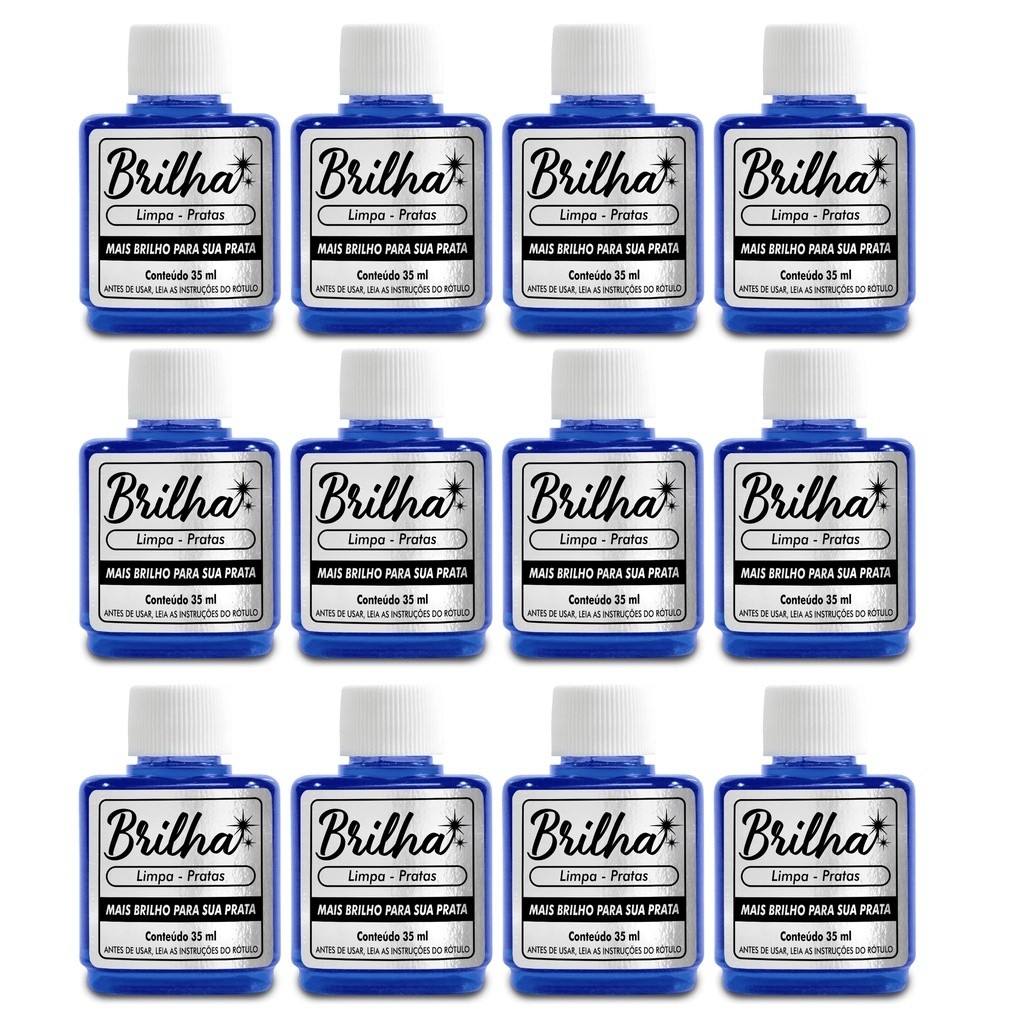 12 Unidades Limpa Pratas Brilha 35ml - Atacado em Oferta na Shopee