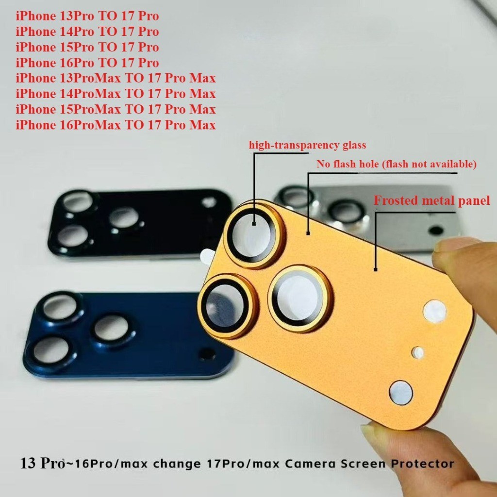 Sem Posição De Buraco De Flash Alternar Para O IPhone 17 Pro Max Aplicável  13 14 15 16 Pro Modificação Filme Da Lente em Oferta na Shopee