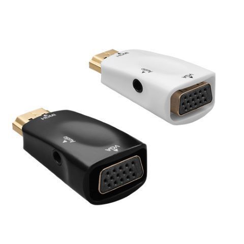 Adaptador em caixa HDMI para VGA Conversor HDMI para vga com fabricante de fonte de áudio macho para fêmea
