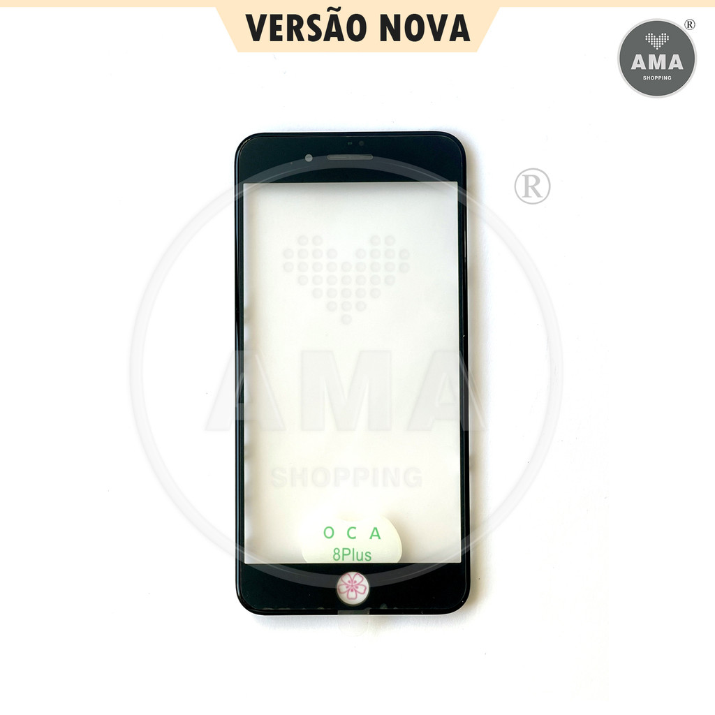 iPhone 8 Plus Vidro Tela Frontal Glass Vidro externo Com OCA e Aro