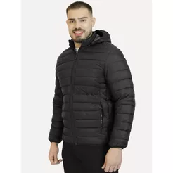Jaqueta Dixen Masculina Hoodie Nylon Puffer Original Preta