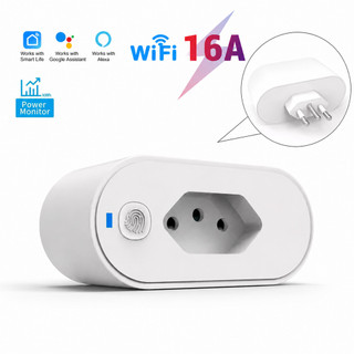 Tomada Inteligente WiFi 16A Smart Life Alexa Google Home Monitor Energia Bivolt
