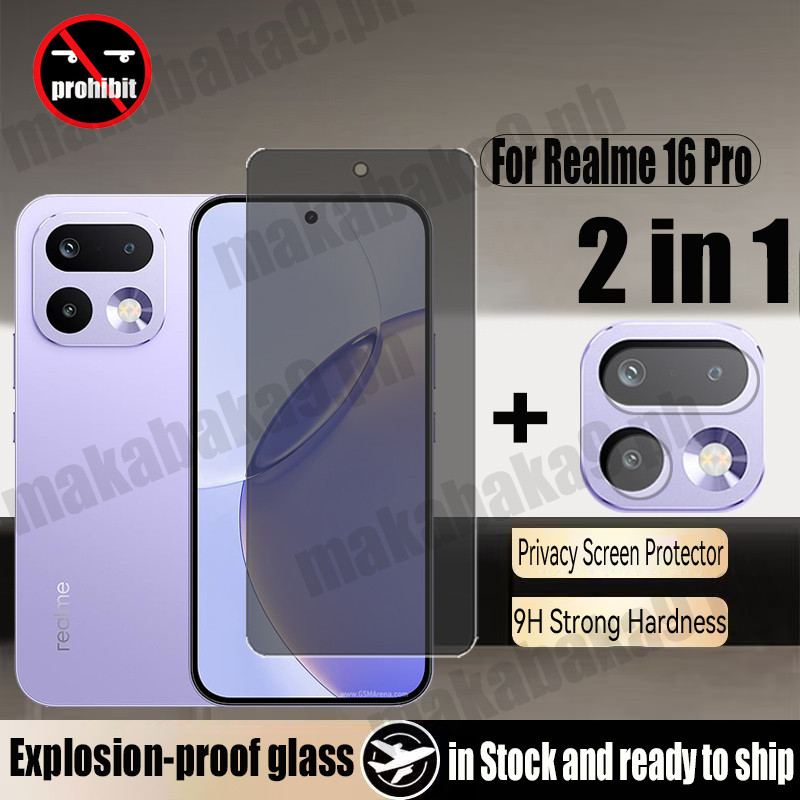 Realme 16 Pro 2 Em 1 Protetor De Tela De Privacidade De Vidro Temperado Anti-Espionagem Para 15T 14 14x 12x 11x 13 12 Pl