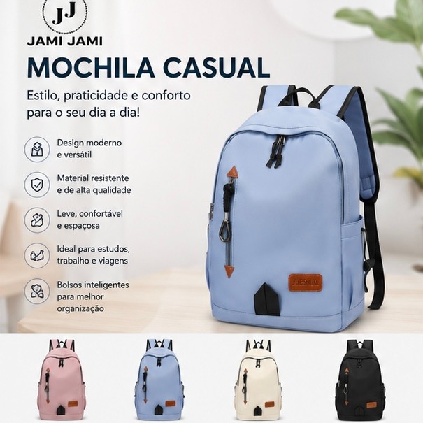 Mochila Escolar Casual Grande Capacidade Minimalista De Nylon Unissex Estilo Coreano Universitário Moderna X032 LING
