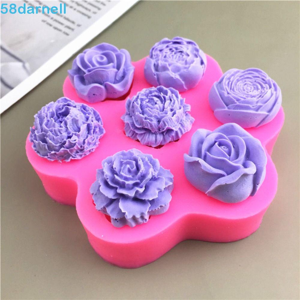 Molde De Silicone De Flor DARNELL , Bolo De Rosa 3D Antiaderente Em Forma Multifuncional Para Cozimento De Chocolate