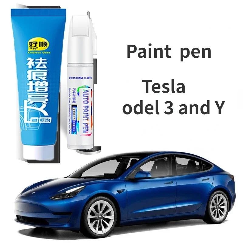 Adequado Para Tesla Modelo 3 E Y Azul Pintura Retoque Caneta Roadster Acessórios Do Carro Chefe Roda Hub Capa Reparação
