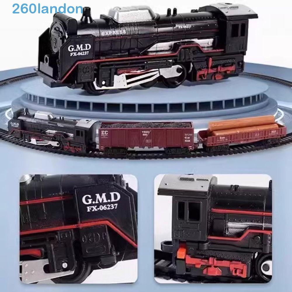 Conjunto Elétrico De Trilhos De Trem De Natal LANDON , Combinação De Locomotivas , Brinquedo Frete Ferroviário