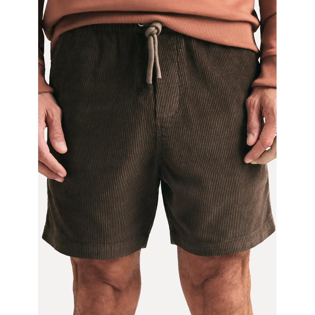 Bermuda Reserva Masculina Elástico Cotelê Original Marrom