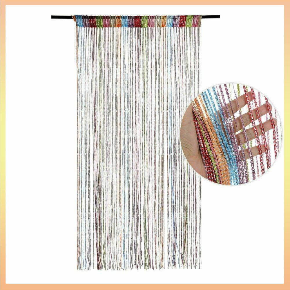 Denso Borla Corda Divisor Decorativo Frisado Cortina Moderna Respirável Porta Para Casa Sala Estar Cozinha