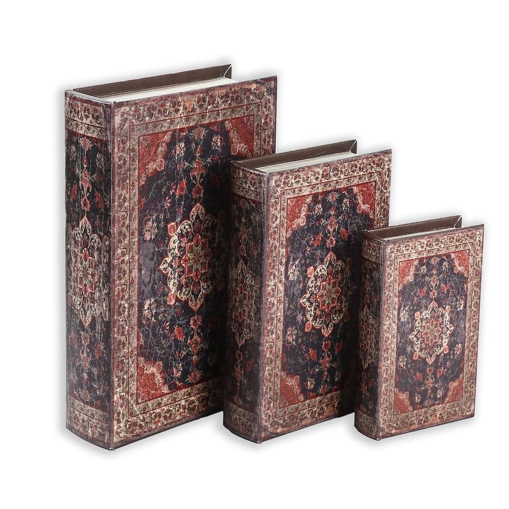 KIT 3 LIVRO CAMUFLADO BOOK COFRE DECORATIVO PORTA JOIAS CAIXA ORGANIZADOR MADEIRA MAGNETICO RETRO