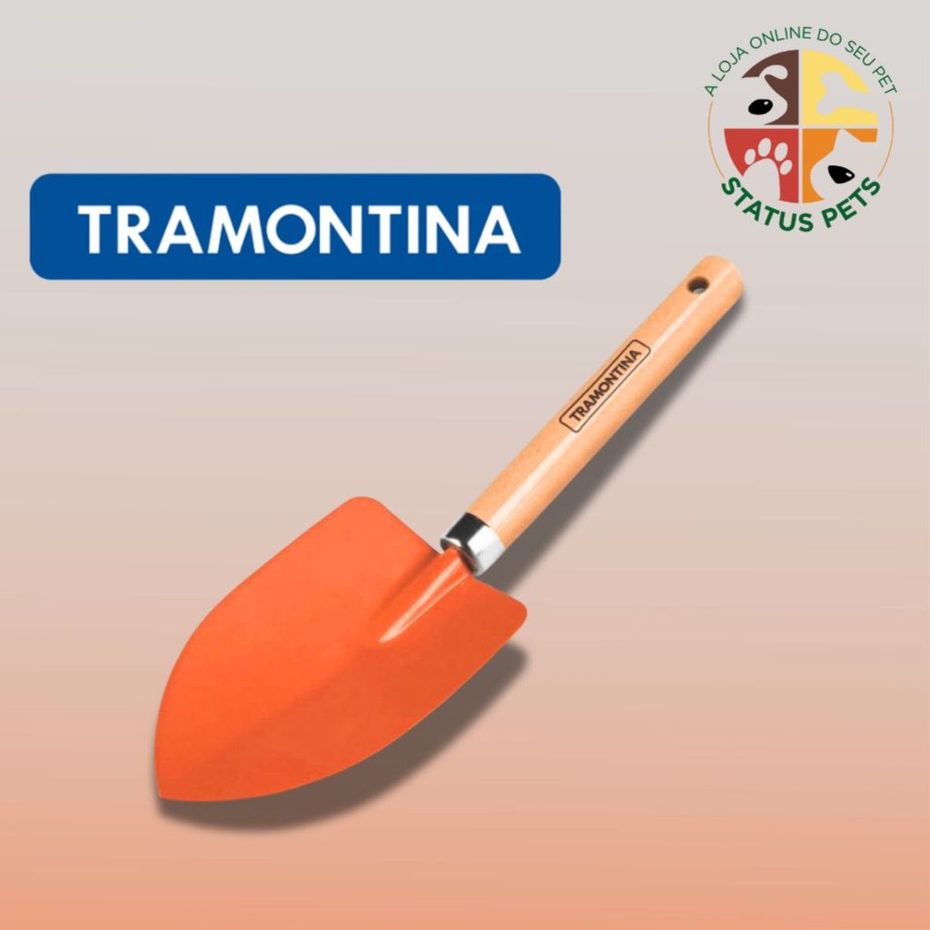 Pazinha Larga Metálica para Jardinagem Tramontina com Cabo de Madeira