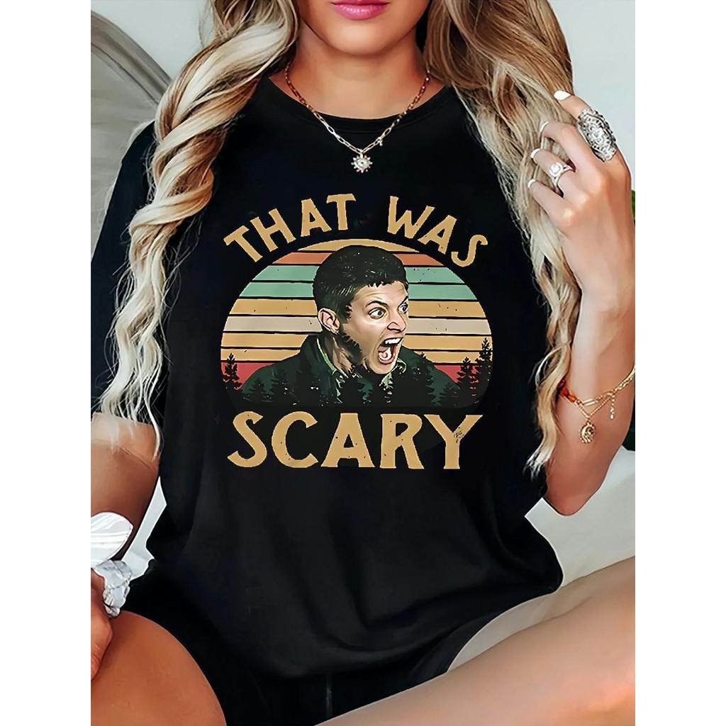 Camiseta Feminina Plus Size Retrato Careca Estilosa Confortável Versátil Moda Casual
