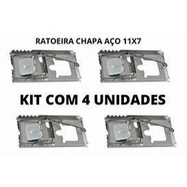 Kit 4 Ratoeira de pressão chapa aço.