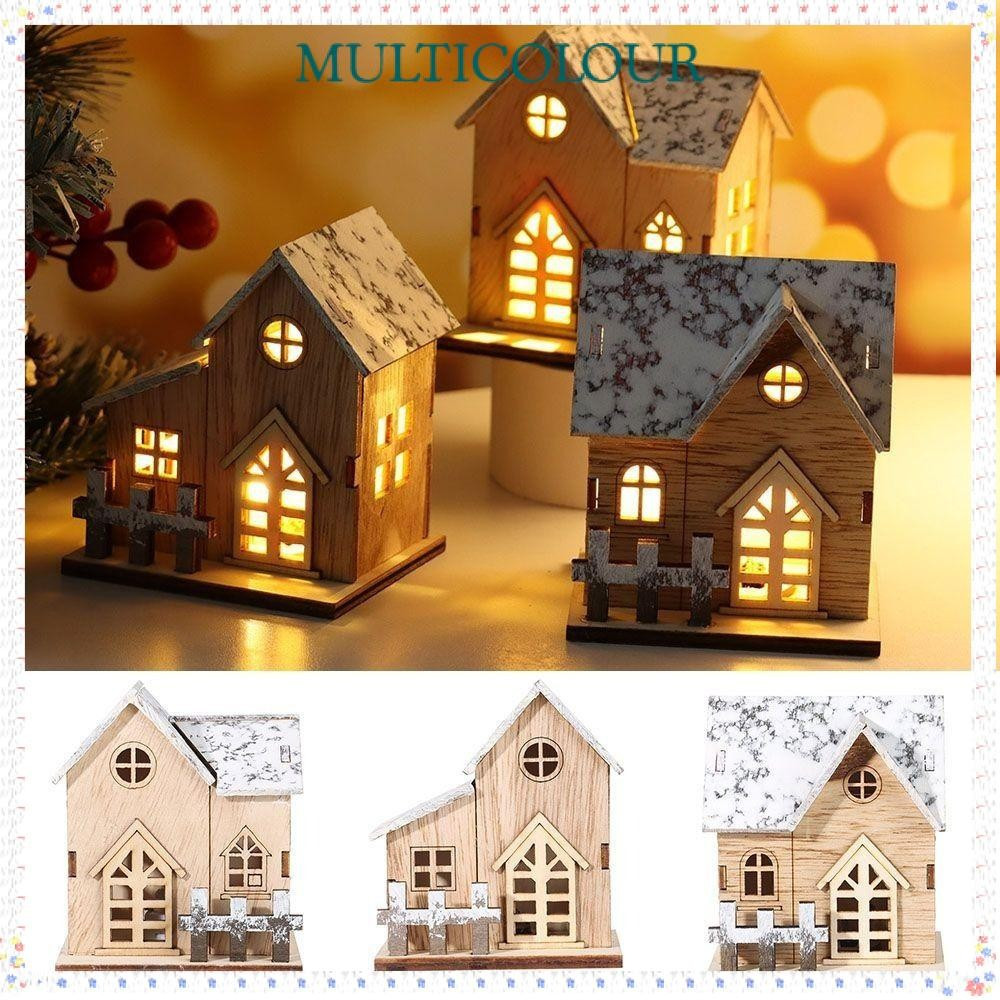 Cabine Luminosa De Natal Multicolor , Luz LED Amarela , Casa Brilhante Do Castelo