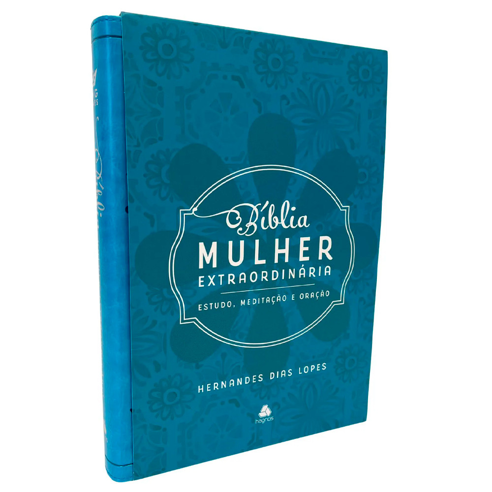 Bíblia Mulher Extraordinária | NVI | Hernandes Dias Lopes | Capa Dura Turquesa em Oferta na Shopee