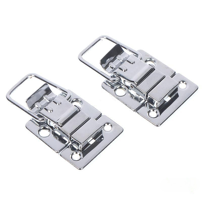 Fechadura De Aço Inoxidável Cromado De 2 Peças Para Baú/Caixa/Mala/Ferramenta Com Fecho Obua
