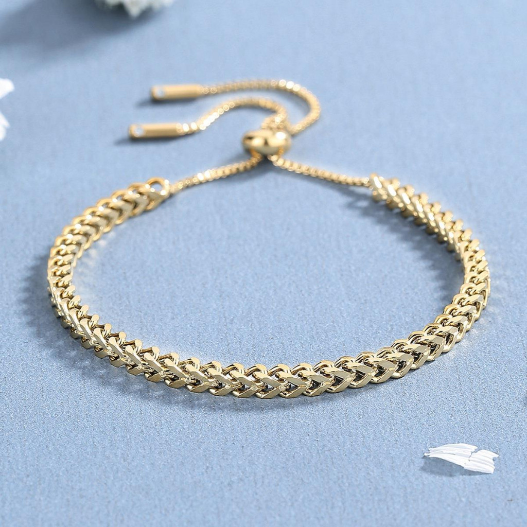 Pulseira elástica de aço titânio HT com design de espiga de trigo, joia popular de aço inoxidável para mulheres MP1X