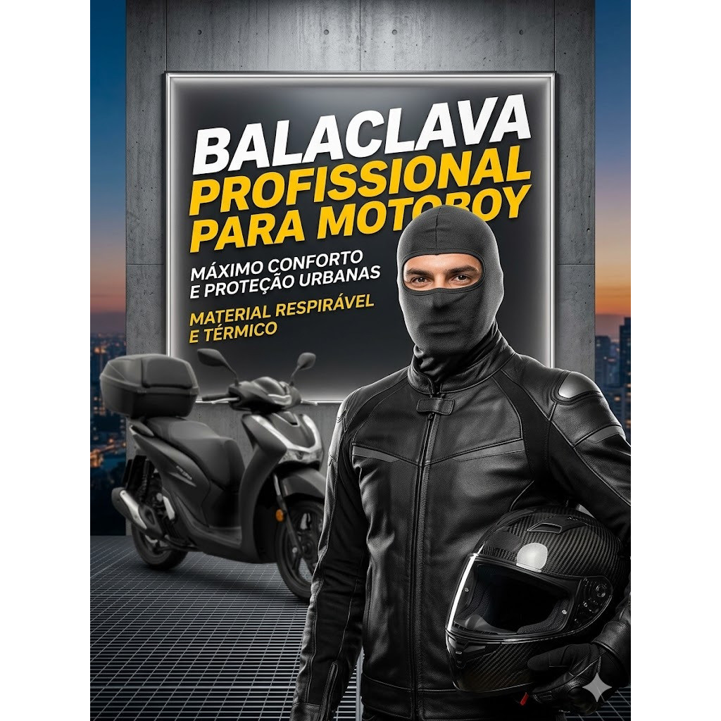 kitTouca Ninja 1/2/3/4/5 Touca Balaclava Frio Resistente Com Proteção UV  motoboy