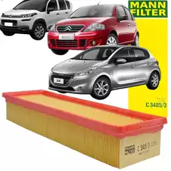 Filtro Ar Citroen C3 1.4 8V / 1.5 / 1.6 16V - Aircross 1.6 16V - Berlingo 1.6 16V - Peugeot 208 1.5 / 1.6 - P