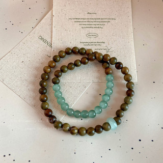Pulseira de sândalo verde feminino círculo único autêntico Argentina sândalo Multi-círculo portátil masculino contas de