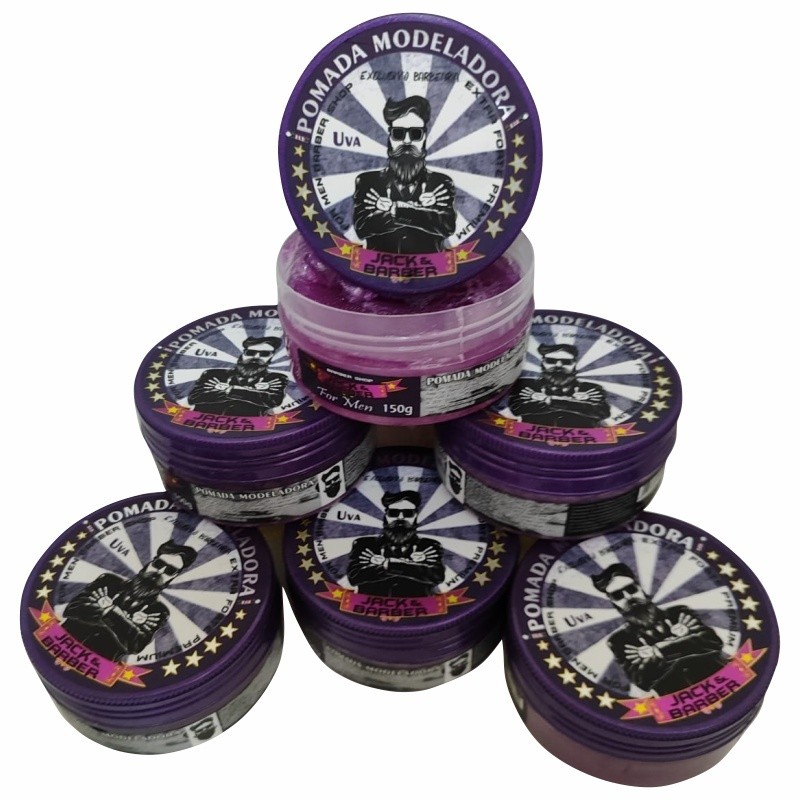Cera Modeladora Jack & Barber Uva Extra Forte Pomada de Cabelo