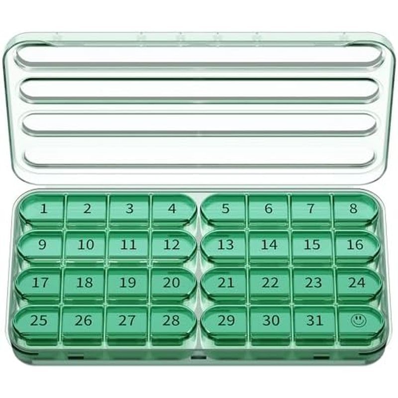 Uma Vitamina , Dia Organizador Grande , Suplemento 31 Meses De Comprimidos Mensais Do Recipiente , Para & amp ; Viagem D