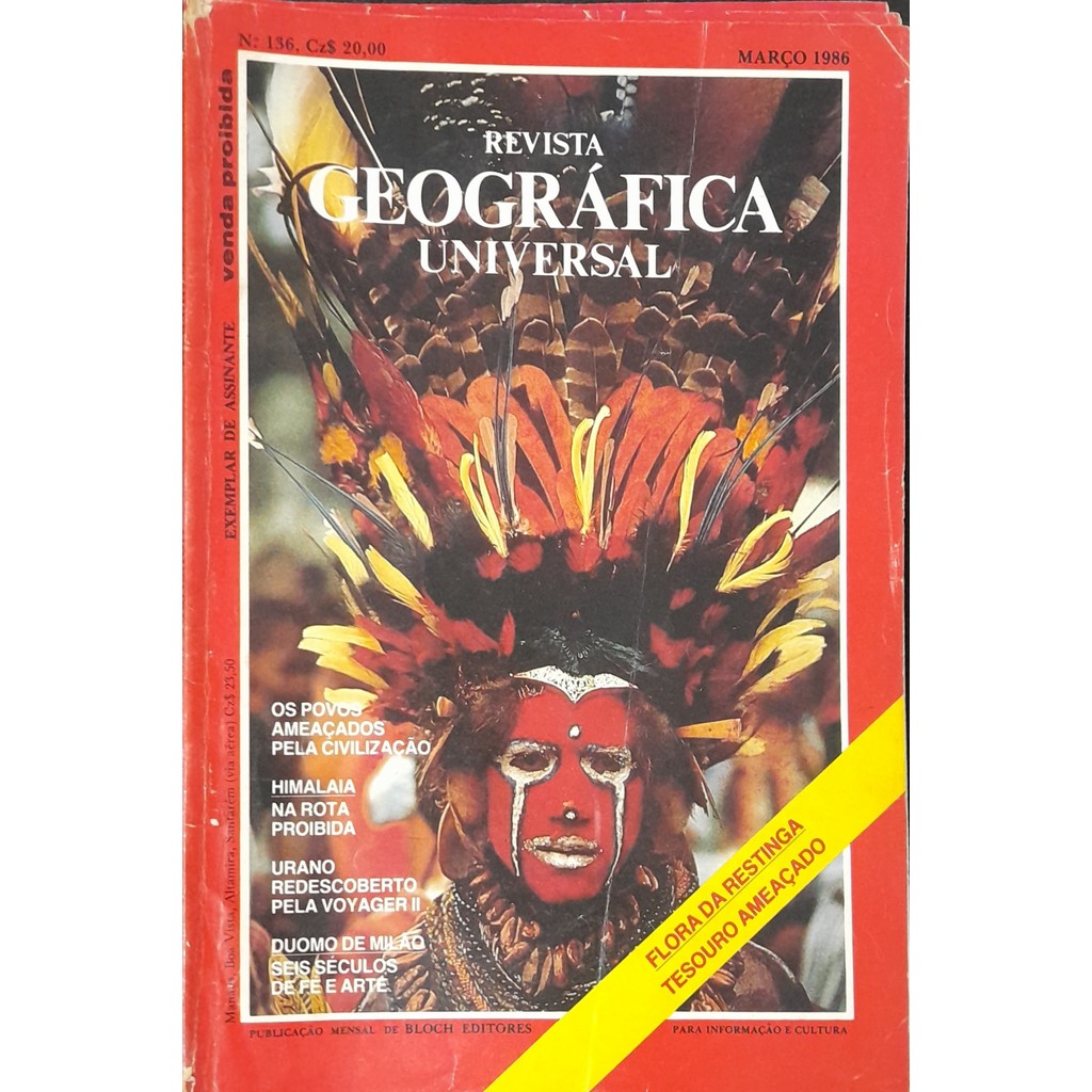 Revista Geográfica Universal nº 136 Março 1986 de Bloch 8000714