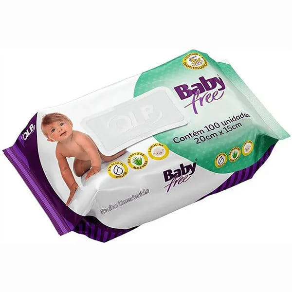 Toalha Umedecida Baby Free - Qualybless