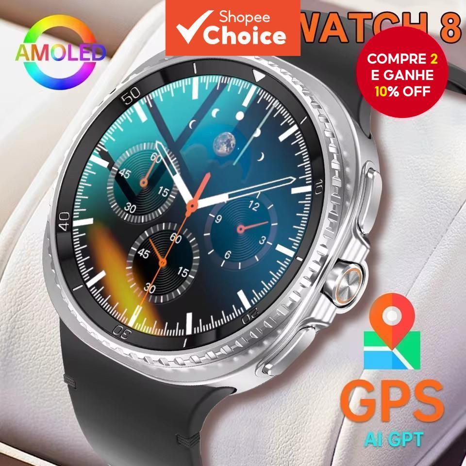 Samsung Smart Watch 8 Ultra Gps Smartwatch Watch 8 Classic 1.43 Amoled Ai Gpt Bússola Smartwatch Esportivo