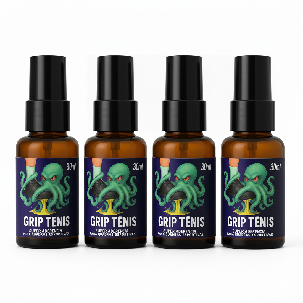 Kit 4 Spray Super Cola Para Tênis Chuteiras Em Salão 30ml Futsal Basquete Vôlei Poulpo Sports