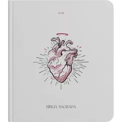 Bíblia Sagrada Com Espaço Para Anotações | NVI | Capa Dura | Coração Redimida Branca