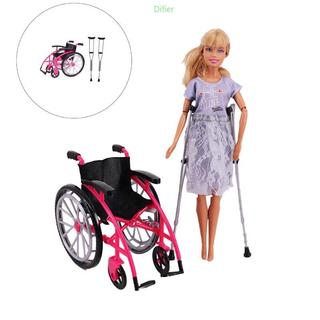 Difier Simulação Dobrável Muletas Cadeira Fingir Conjunto 3 Peças Brinquedo Educativo