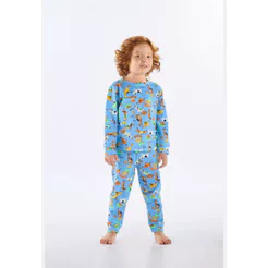 Pijama Longo Infantil Unissex Suedine Up Baby