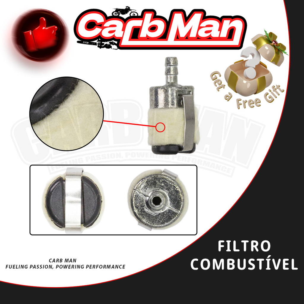 Filtro de Combustível para Roçadeira e Motosserra