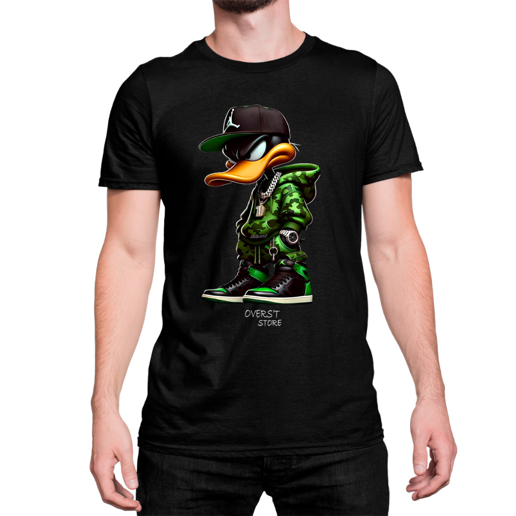 Camiseta Masculina Estampado Pato  Algodão Premium Premium Malha Premium Reforçado Top Envio Em Até 4 Horas Envio Relâmp