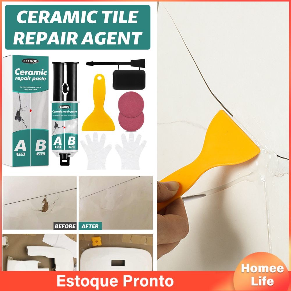Pasta De Reparo De Cerâmica, Banheira, Azulejo, Chuveiro,De Reparo De Porcelana Para Rachaduras em Oferta na Shopee