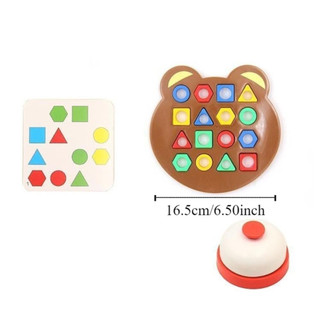 Jogo de Tabuleiro de Correspondência de Formas, Quebra-Cabeça de Formas Geométricas Brinquedo Montessori, Interativo