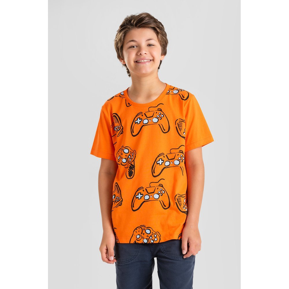 Camiseta Meia Malha Juvenil Masculina Game World em Oferta na Shopee