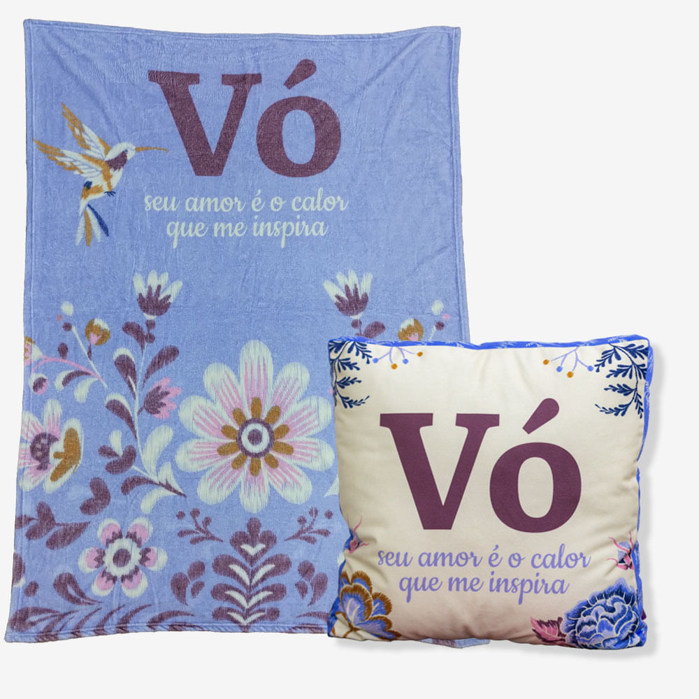 Almofada com Manta Bordado de Vó - Zonacriativa em Oferta na Shopee